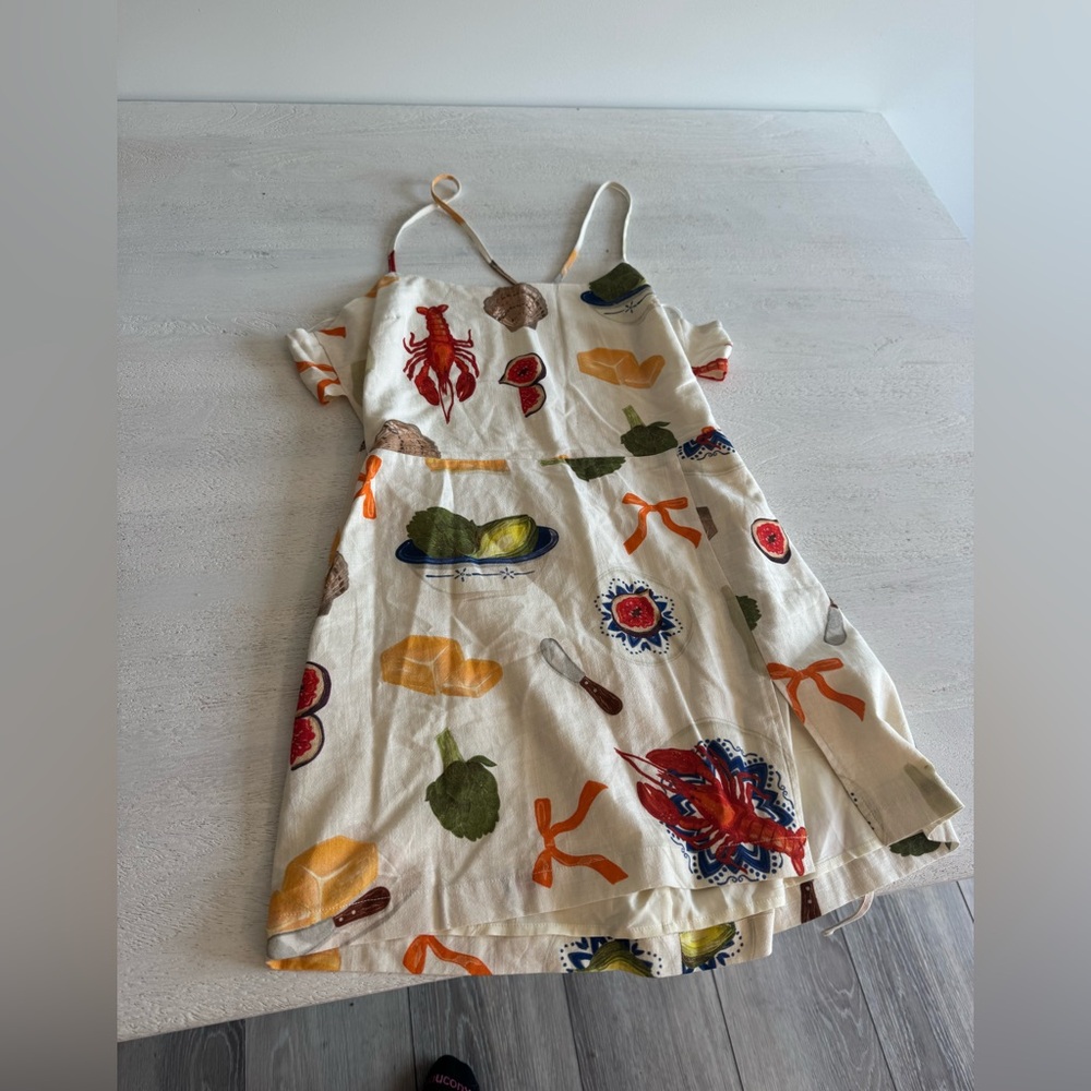 Lobster By The Sea Mini Dress White Bailey Rose Dress Large - Picture 4 of 7